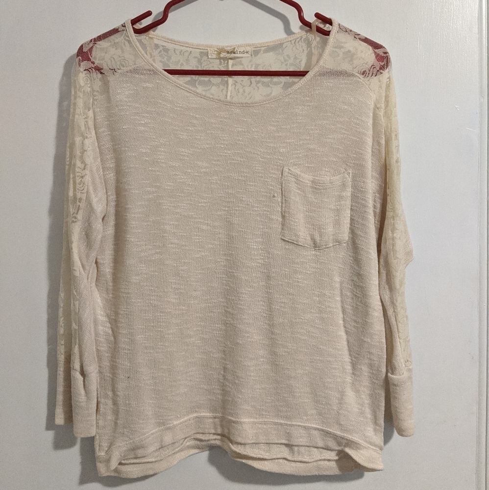 Cream Colored Rewind Sweater